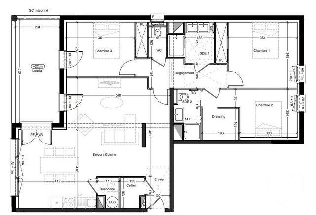 Afficher la photo en grand Appartement T4 à vendre - 4 pièces - 113,36 m2 - Capbreton - 40 - AQUITAINE