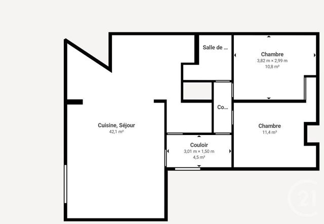 Afficher la photo en grand Appartement F3 à vendre - 3 pièces - 80 m2 - Anglet - 64 - AQUITAINE